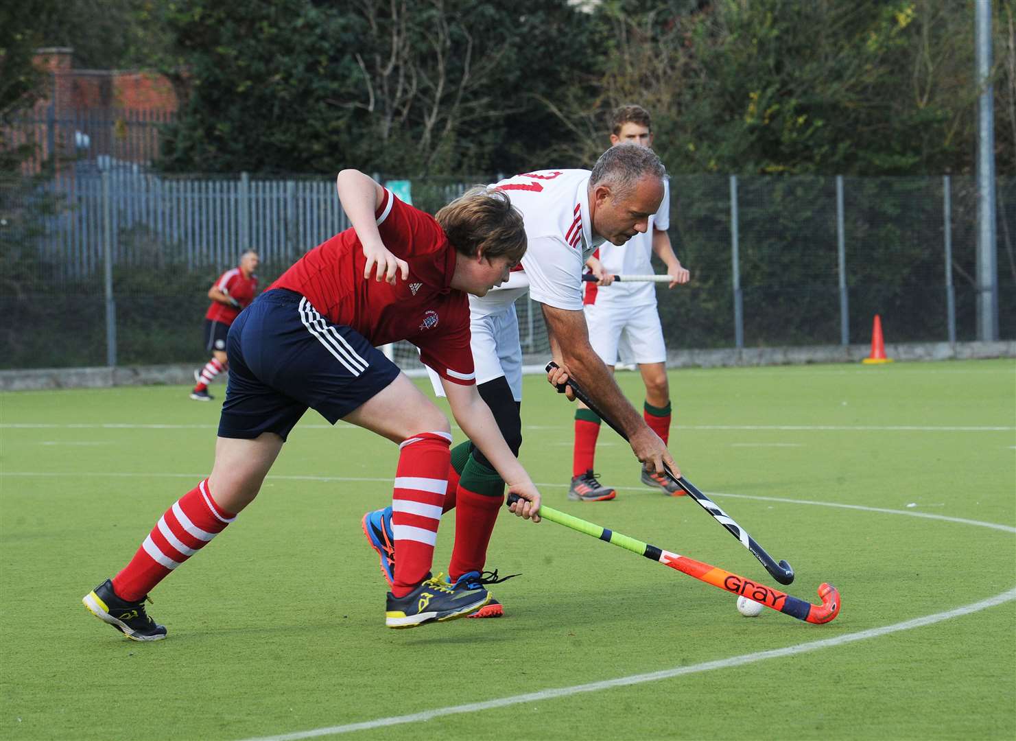 Newbury's Alex Philp wins the ball