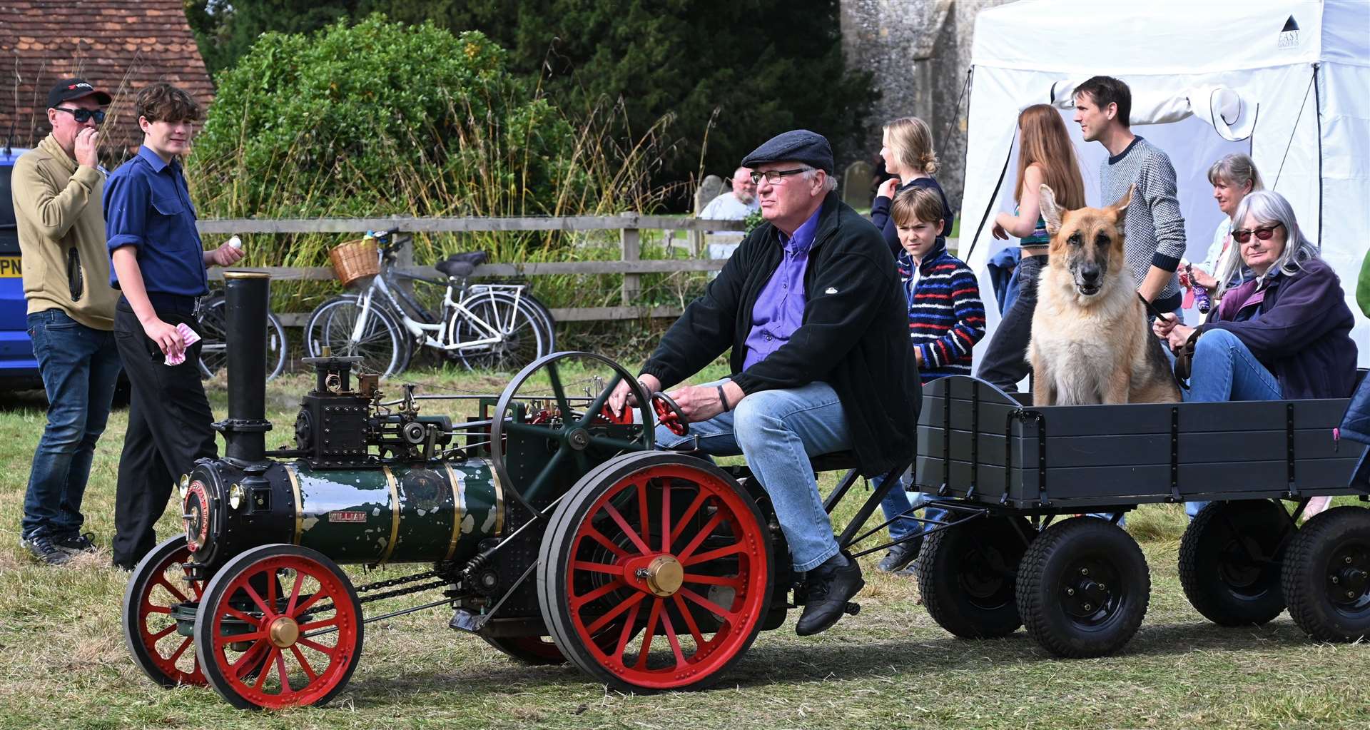 A vehicle exhibited at the event.