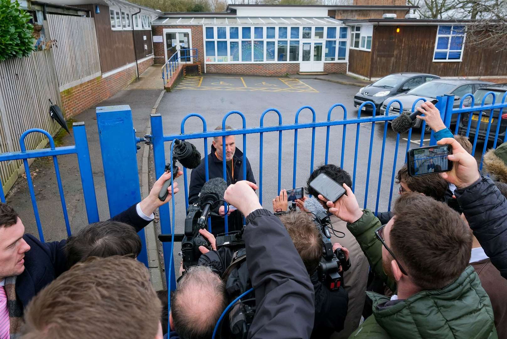 Media outside John Rankin Schools