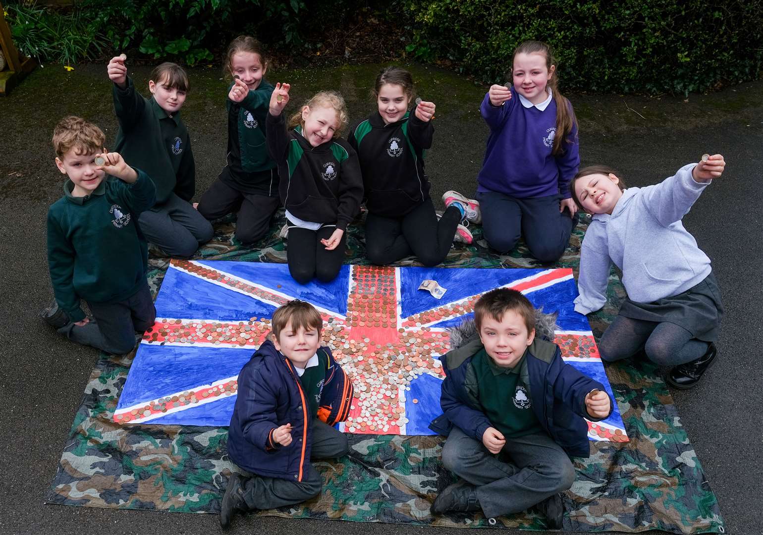 Raising money for Little Troopers at Curridge Primary School