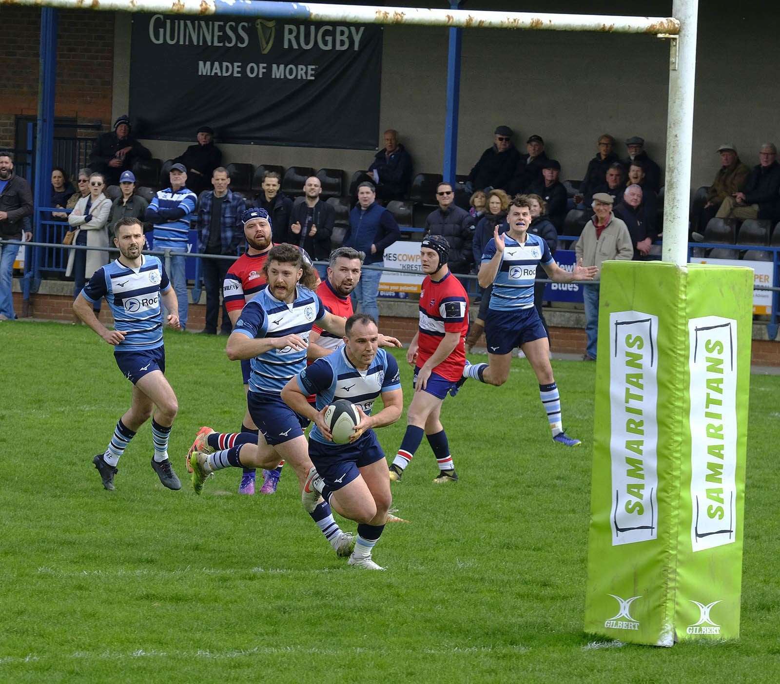 Blues number 10 cruises in to score against Grove