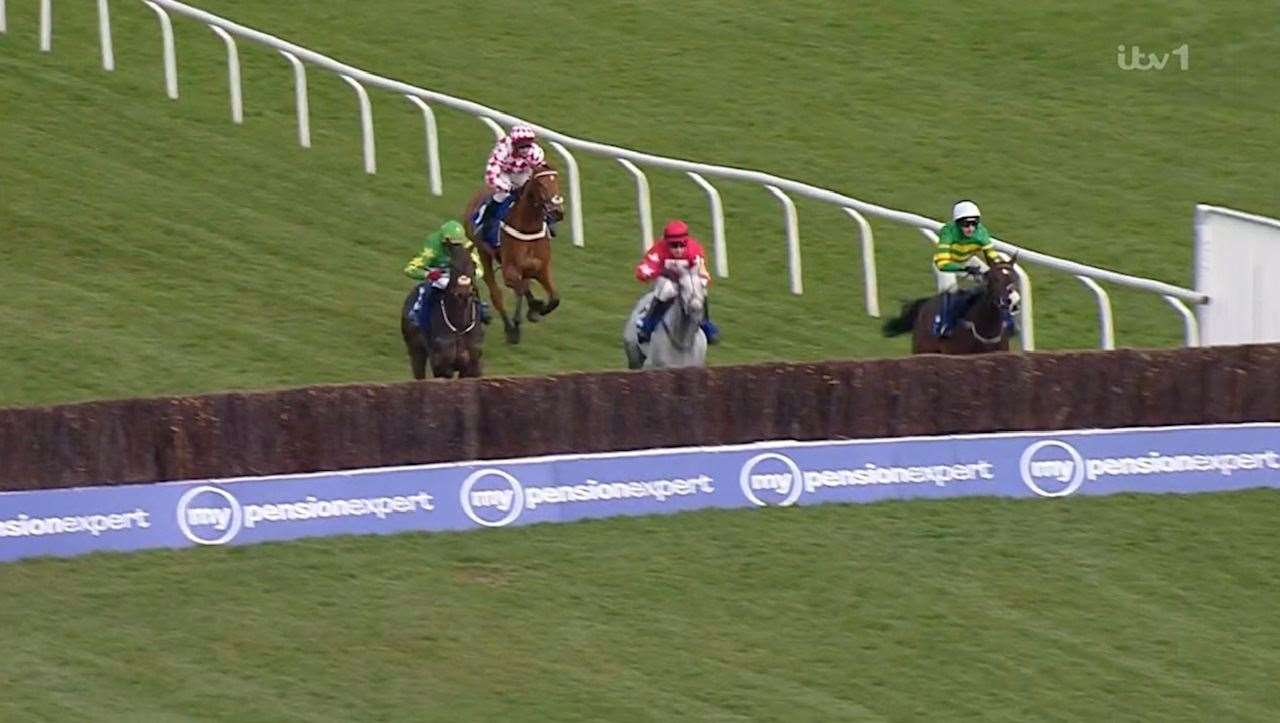 Jango Baie took a surprise victory in the Arkle Chase for Nicky Henderson at the Cheltenham Festival - Image: ITV Racing
