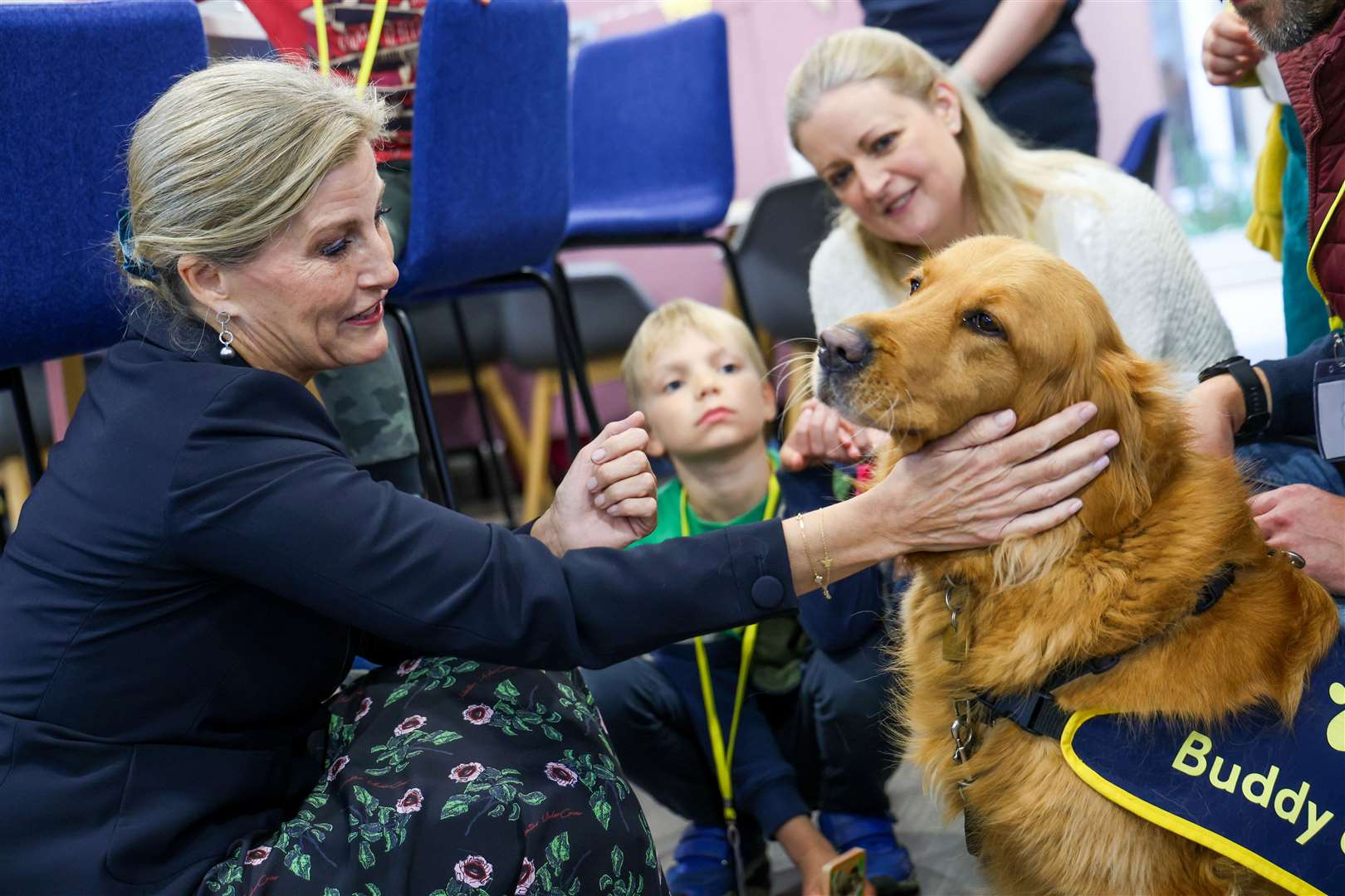 Sophie, Duchess of Edinburgh, the patron of Guide Dogs, met 12 families and their buddy dogs at the charity’s centre in Burghfield Common on Thursday, October 31