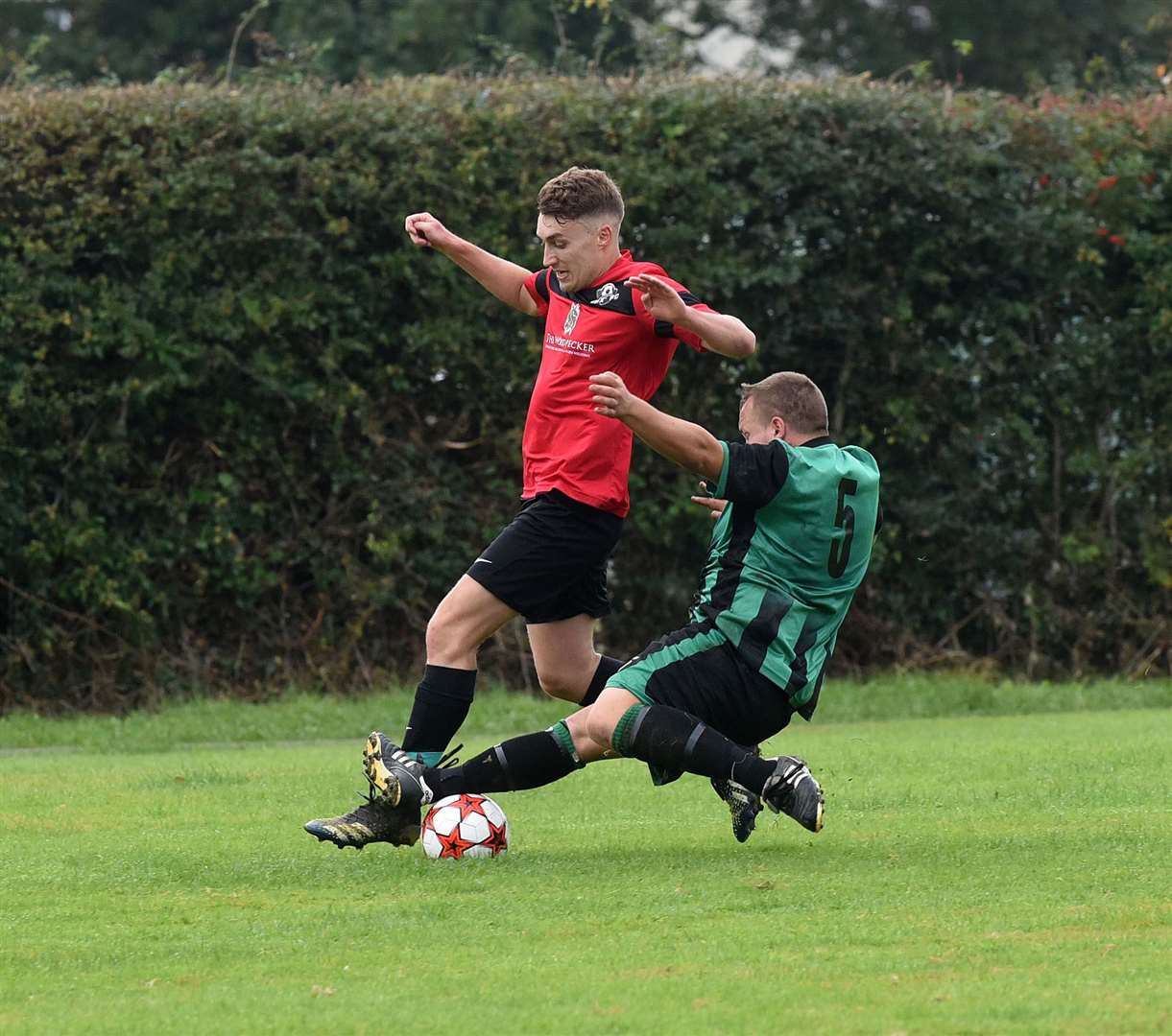 A tackle is made