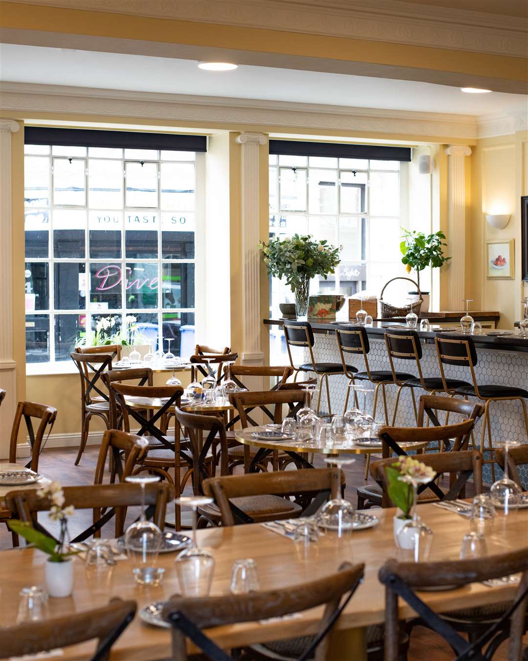Inside the restaurant on Bridge Street