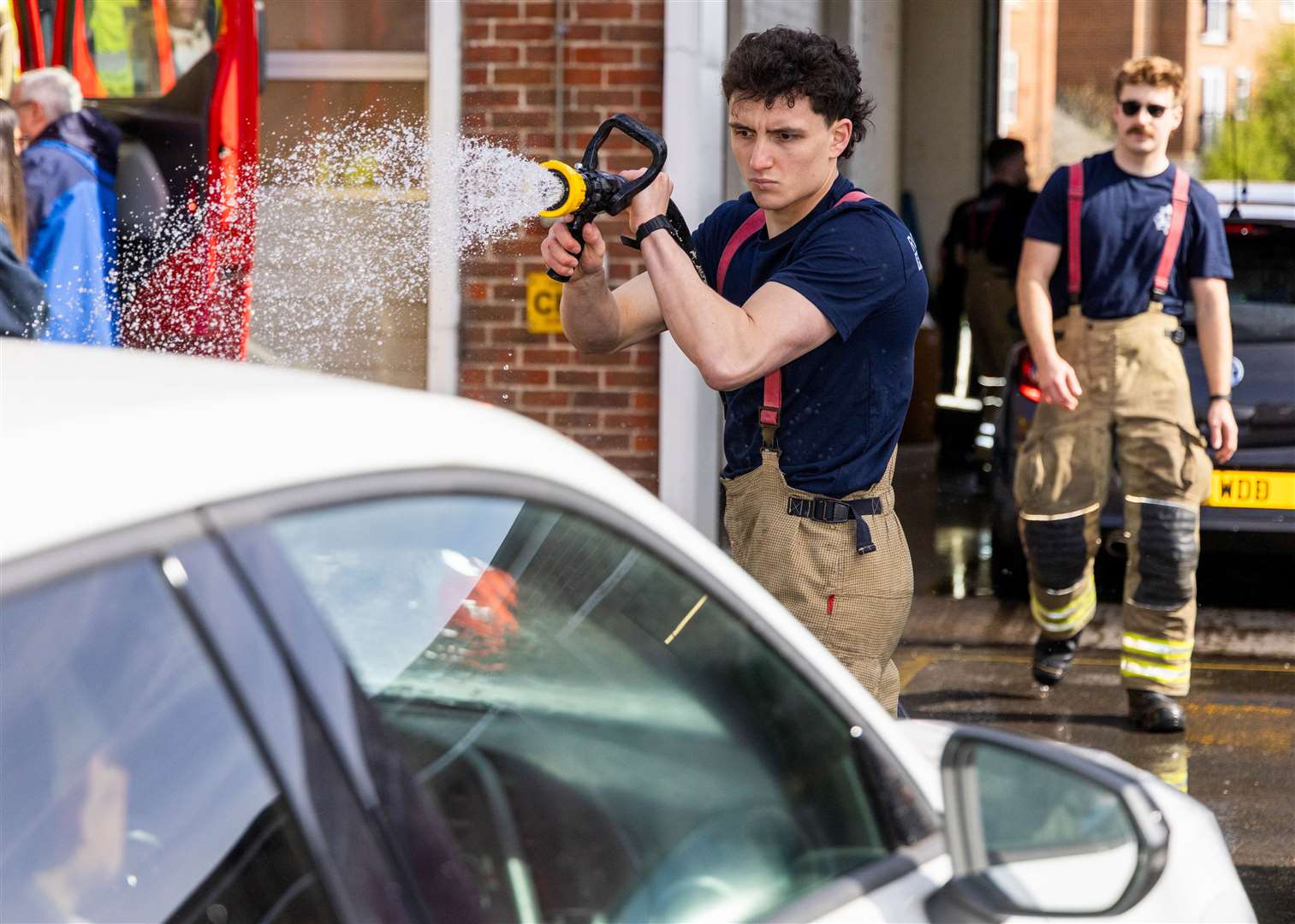 Newbury fire station charity car wash