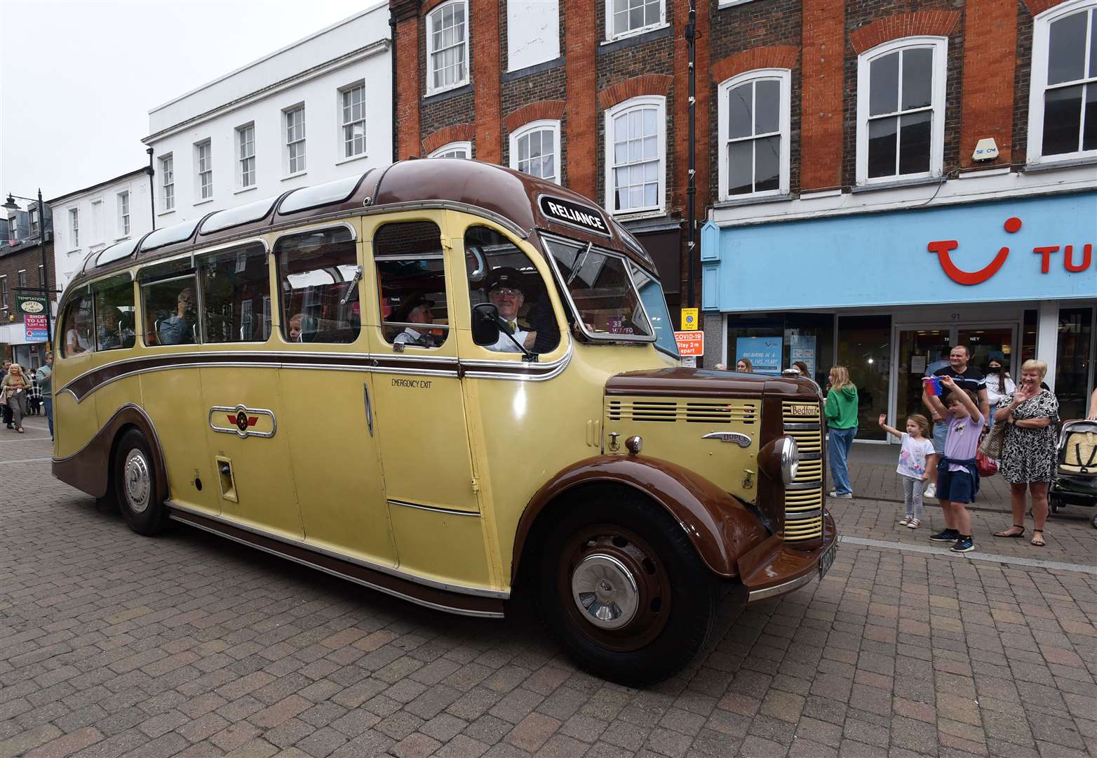 Driving through Newbury town centre