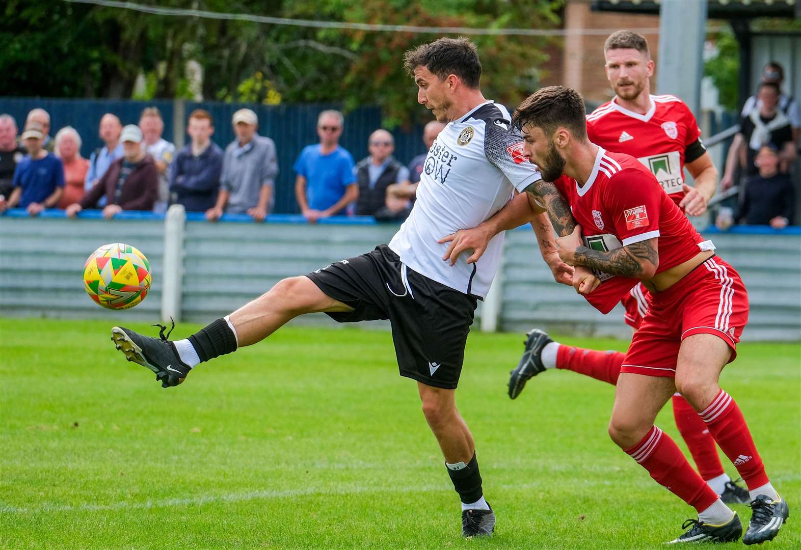 New frontman Dave Tarpey brings the ball down