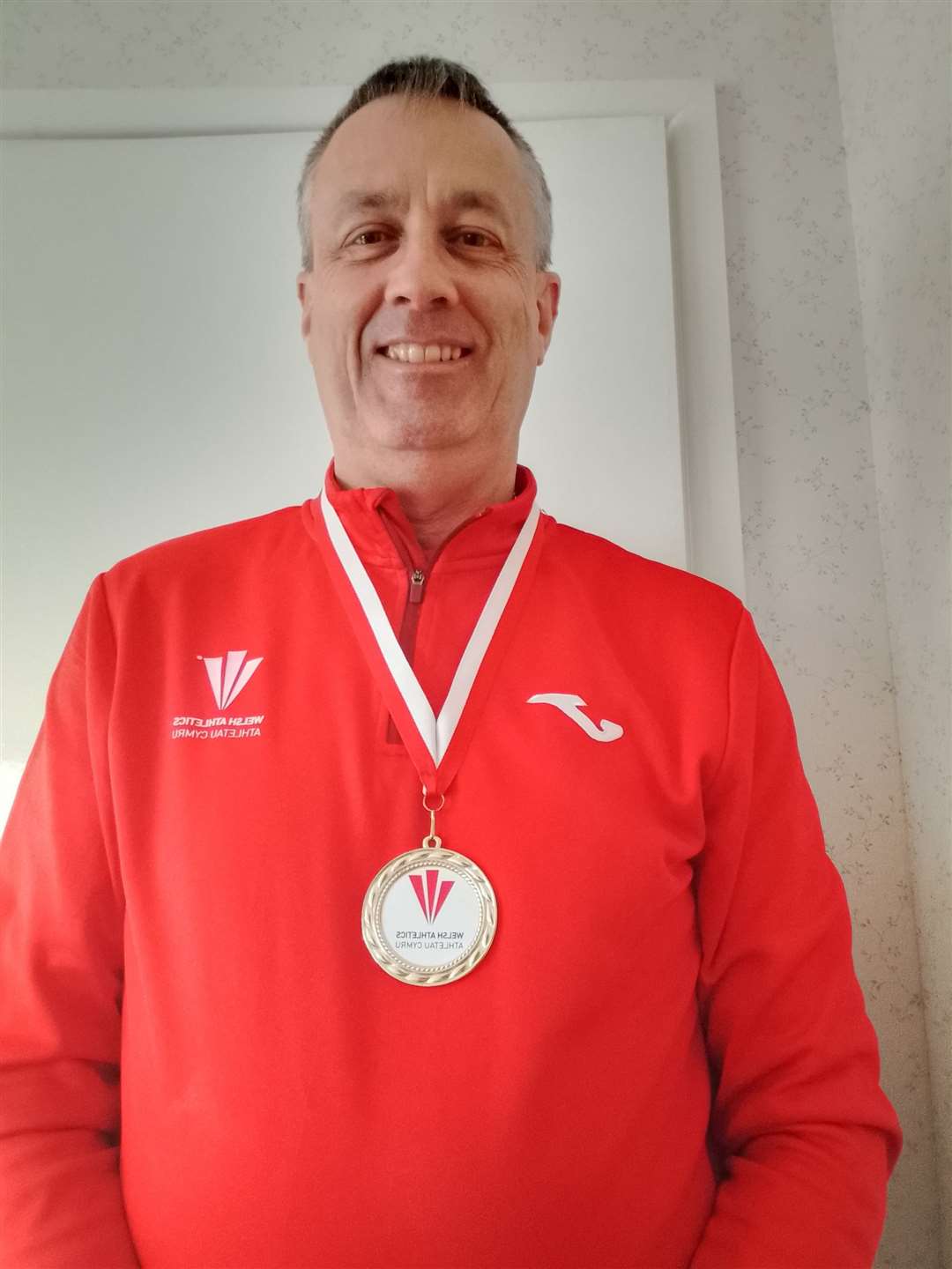 Local legend Dave Shields with his Welsh Masters Indoor medal
