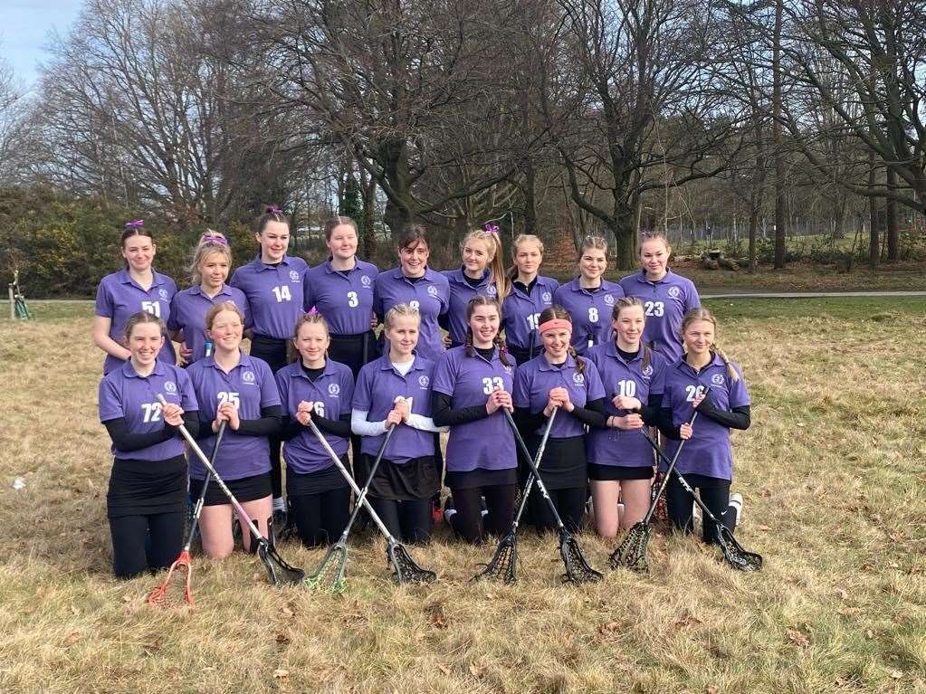 The St Bart's senior lacrosse team