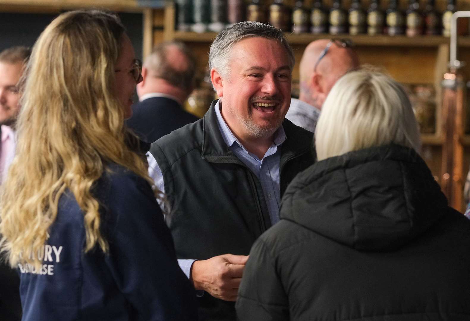 Parkway Shopping centre manager Andy Marmot shares a joke