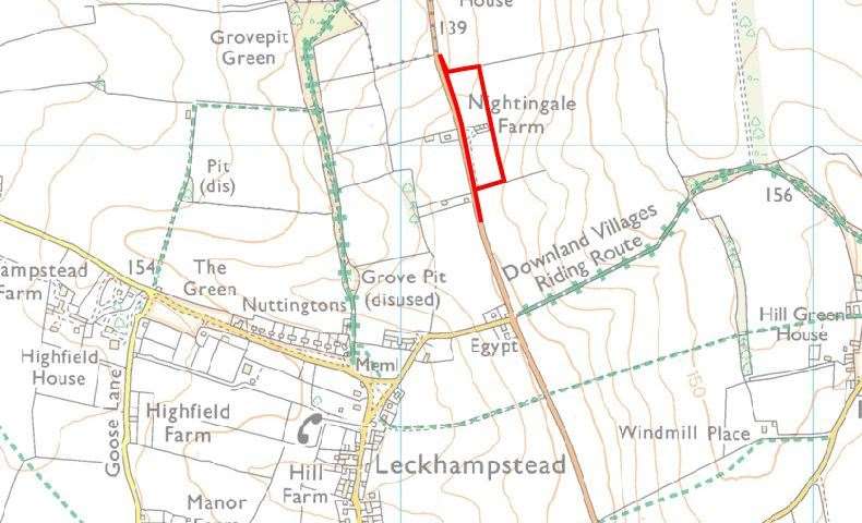 Site of the proposed new barn in Leckhampstead