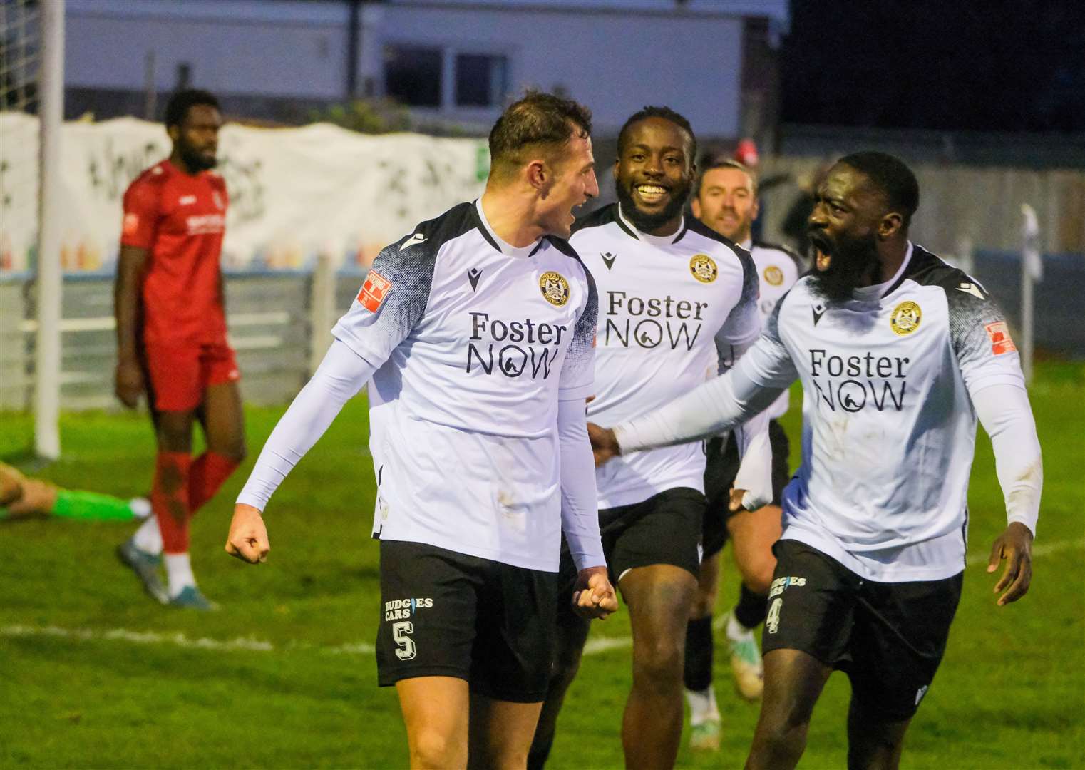 Hungerford celebrate Jack Wright’s opening goal. Pictures by Phil Cannings