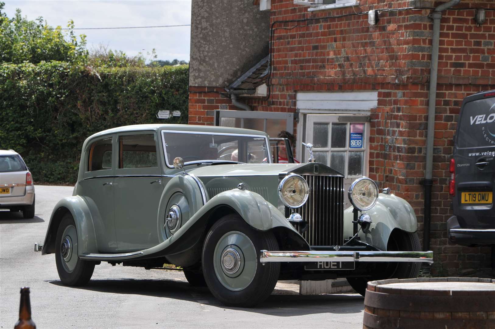 Stylish Rolls Royce at The Bell classic car meet, picture Geoff Fletcher