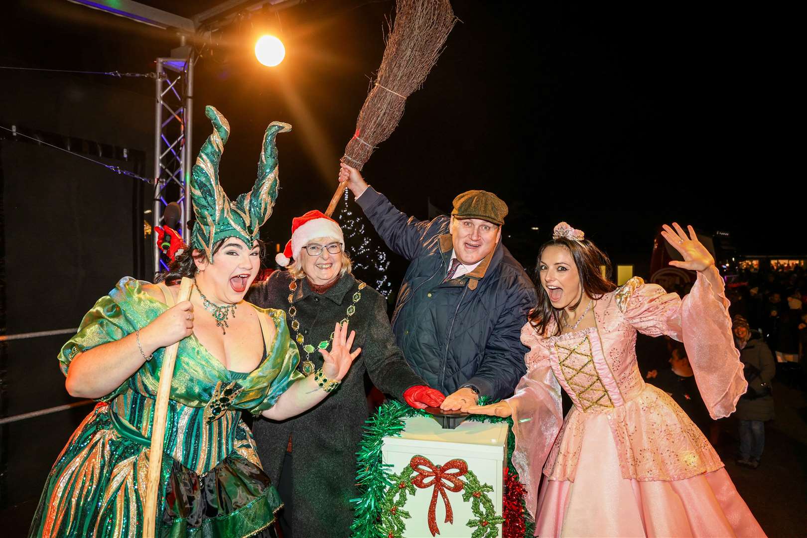 The group switched on the lights at 7pm
