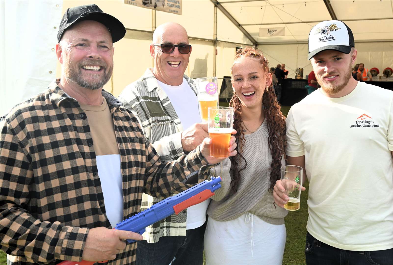 Neil, Ian and Harbey Beales with Zhanaye Fenty