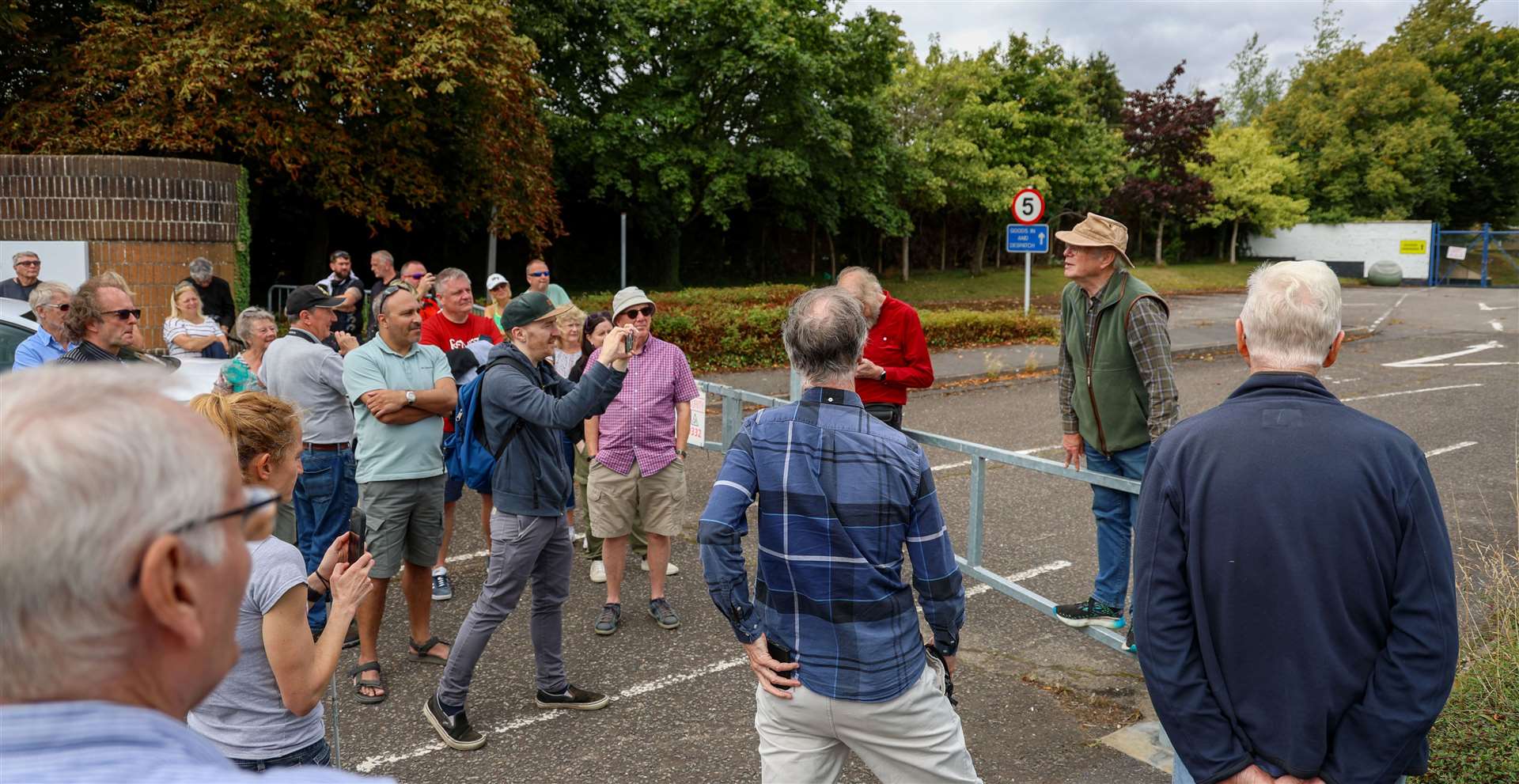 Former Quantel employees gathered at the former workplace in Newbury