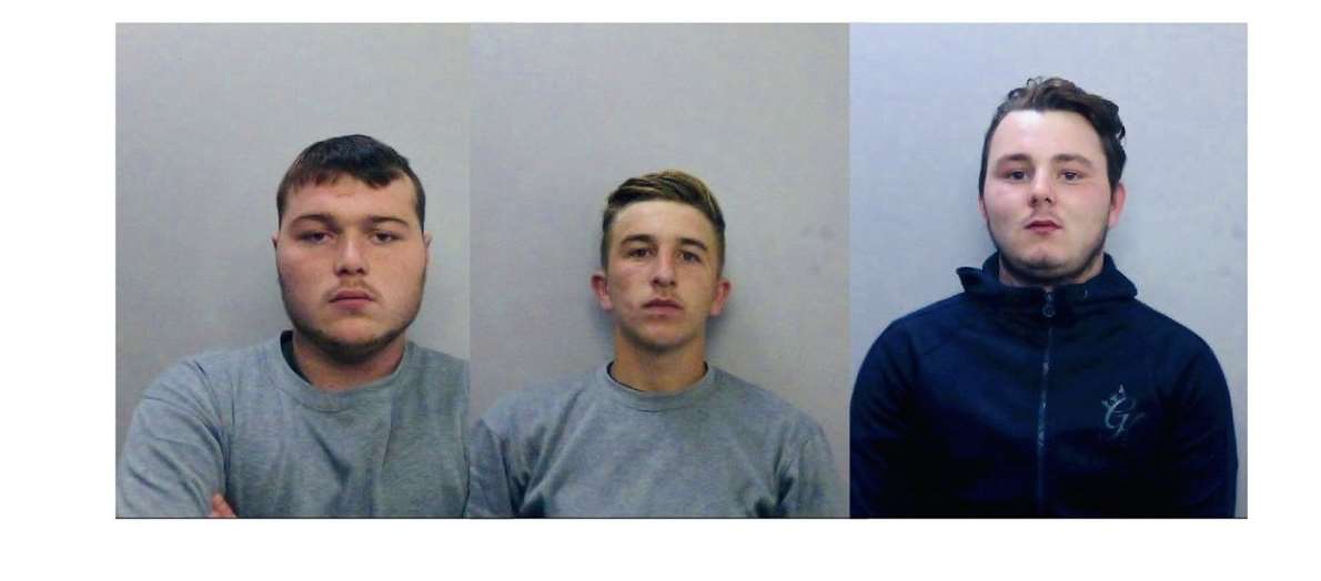 (L-R) Henry Long, Jessie Cole, and Albert Bowers have been found guilty of manslaughter