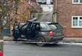 Traffic accident in town High Street