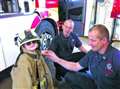Tot has 'flaming' good time at Newbury Fire Station 