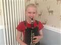 Newbury schoolgirl plays along with virtual orchestra
