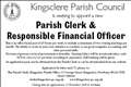 Parish Clerk & Responsible Financial Officer Required