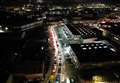 Drone shots show scale of Newbury traffic delays