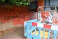 Offensive graffiti re-sprayed by vandal just day after removal