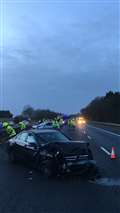 M4 Hungerford collision involving 6 vehicles 