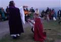 Newbury druidess Katie celebrates Beltane atop Glastonbury Tor