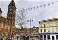 Bunting placed in Newbury town centre to celebrate Queen's Platinum Jubilee