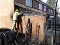 Compton shed blaze spreads to adjacent outbuildings