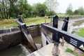 Canal runs dry after damage to lock gates 