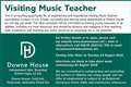 Visiting Music Teacher Required