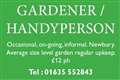 Gardener/Handyperson Required