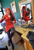 Barber becomes a lady for a day