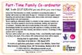 Part-Time Family Co-ordinator required