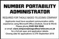 Number Portability Administrator Required