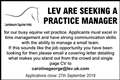 Practice Manager Required