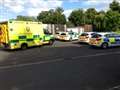 Police and paramedics called to incident near Newbury Football Club yesterday (Mon)