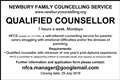 QUALIFIED COUNSELLOR REQUIRED