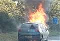 Vehicle fire on M4