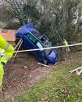 One person hospitalised after crash on A340 near Tadley