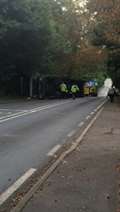 Overturned lorry on A339 closes road in Headley