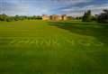 Blenheim Palace mow-tivational message to frontline workers