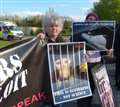 Animal rights protest held outside Newbury Racecourse