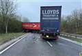 Two lorries collide and close A34 near Newbury