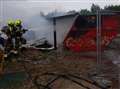 Mortimer firefighters tackle skip blaze