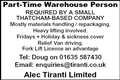 Part-Time Warehouse Person