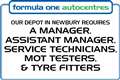 A MANAGER, ASSISTANT MANAGER, SERVICE TECHNICIANS, MOT TESTERS, & TYRE FITTERS